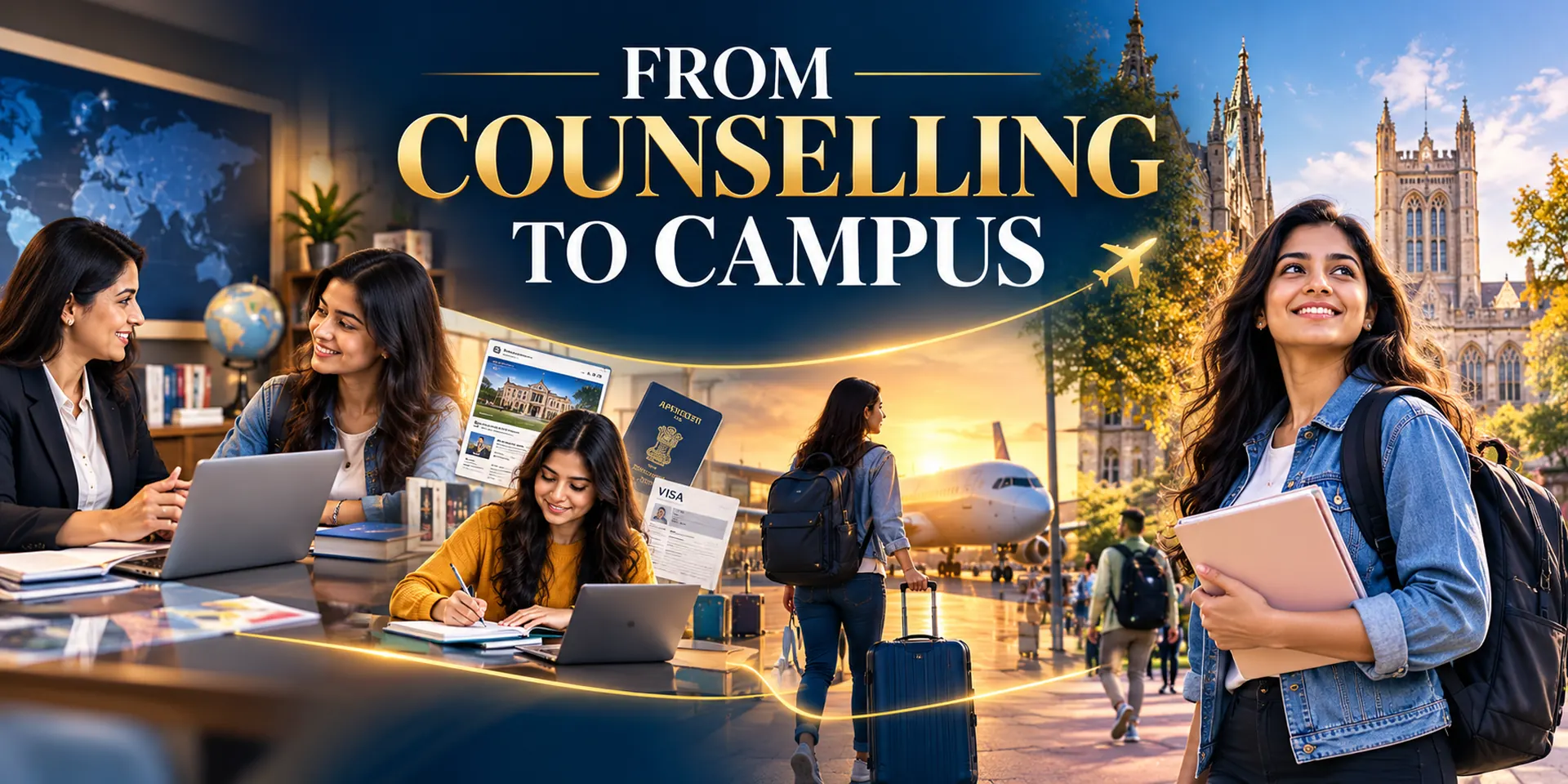 From counselling to campus: counselling, visa and airport preparation leading to university life abroad